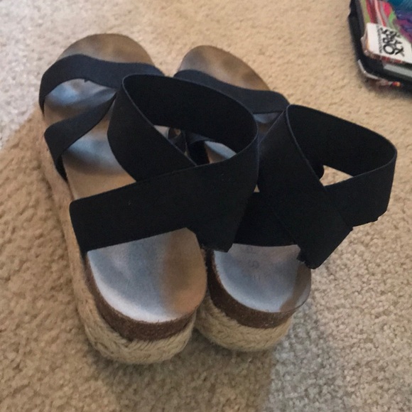 Black Strap Summer Sandals - Picture 3 of 4